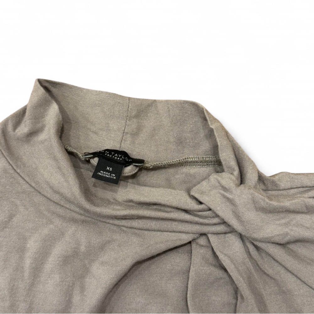 Ann Taylor Factory Taupe Turtleneck Top - Picture 5 of 6